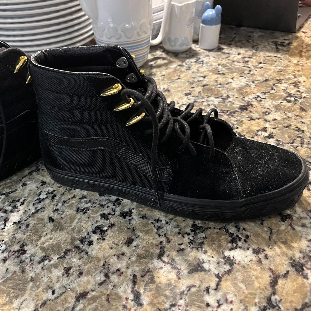 Black Panter High Top Vans 9.5 Mens 11 Womens
